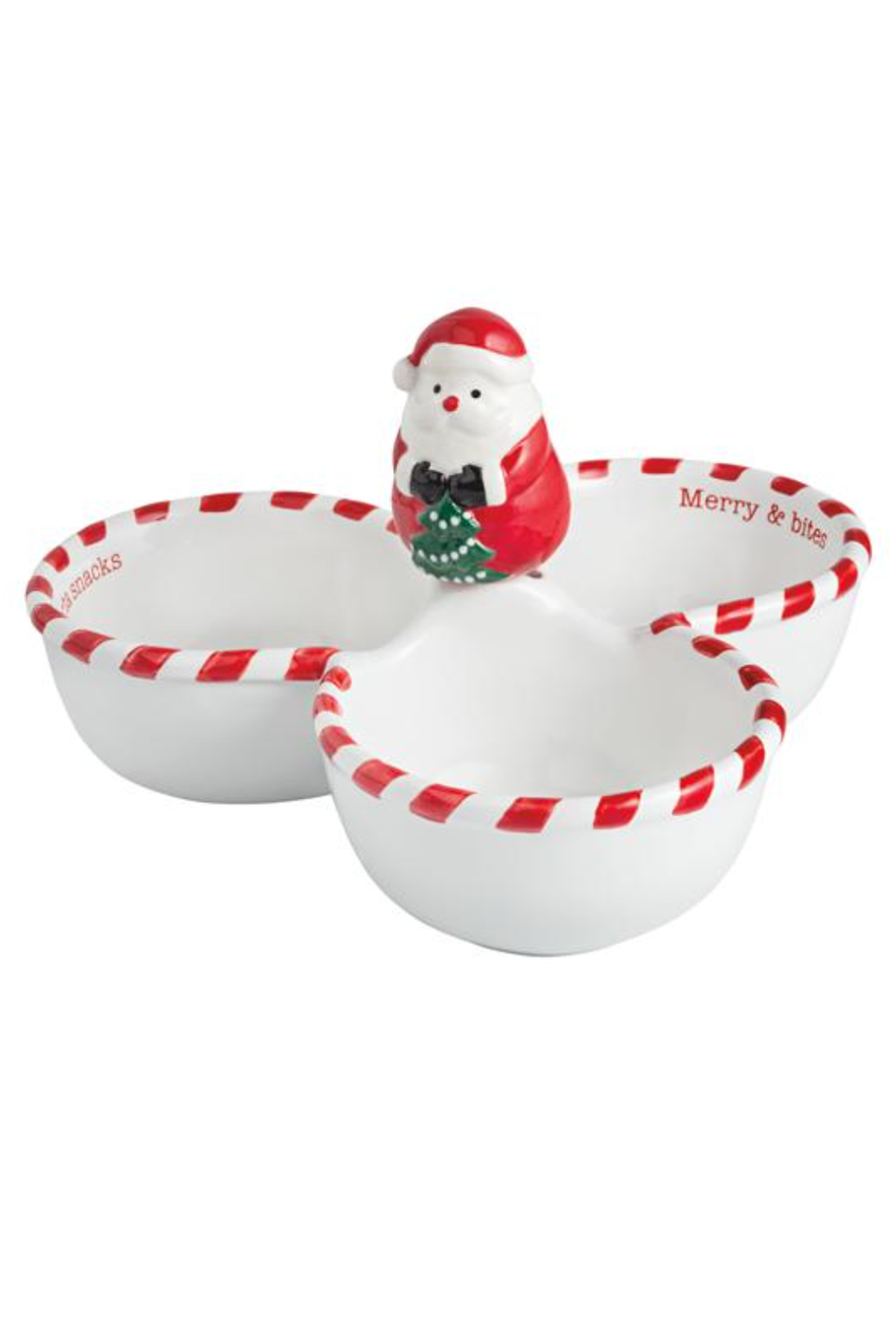 Santa Triple Tidbit with Spreader Set
