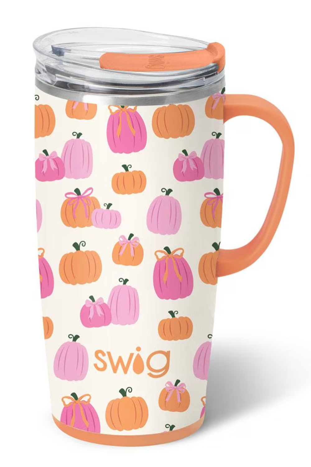 TALL Modern Coffee Mug - Pumpkins and Bows