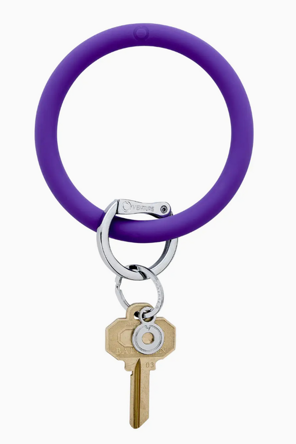 Silicone Big O Key Ring - Solid Violet