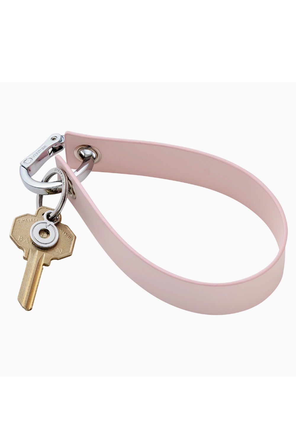 Leather Wristlet Keychain  - Pink