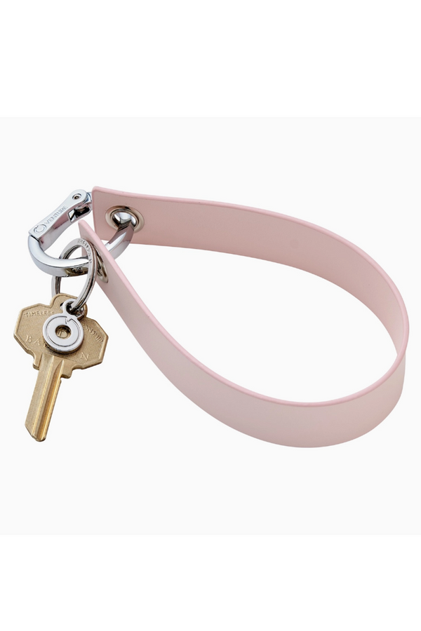 Leather Wristlet Keychain  - Pink