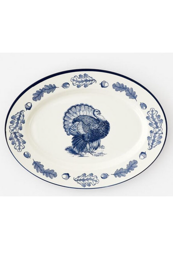 Turkey Enamel Oval Platter
