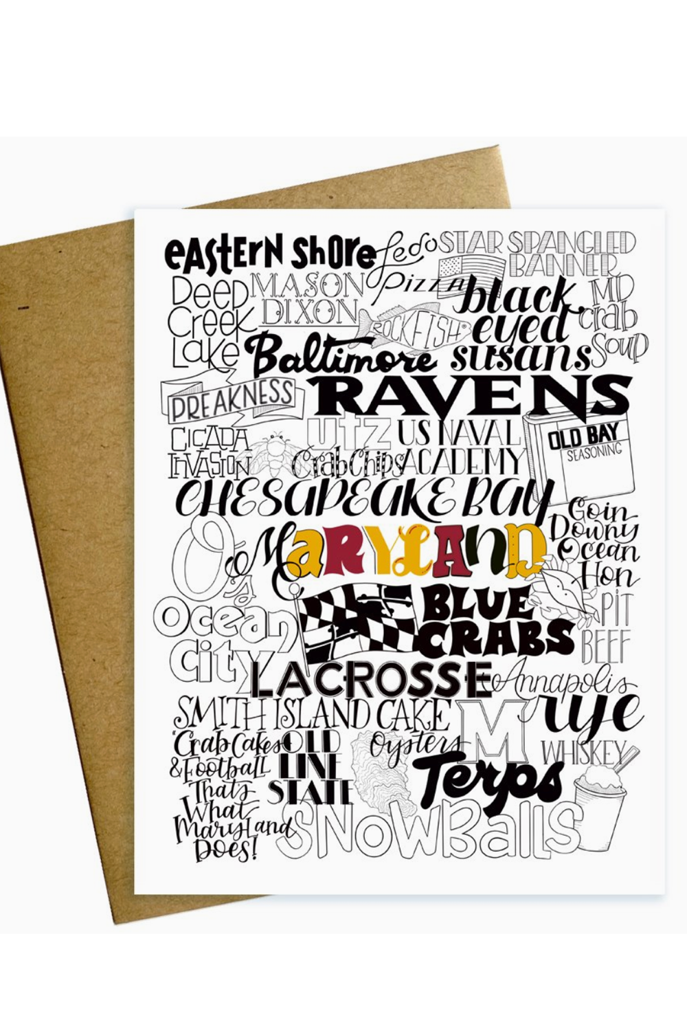 MM Single Card - Maryland Typographic