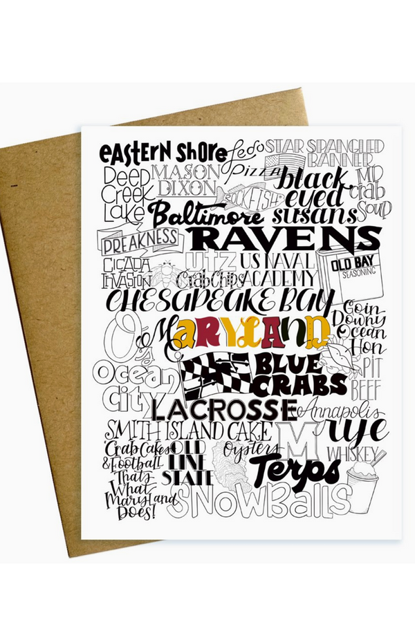 MM Single Card - Maryland Typographic