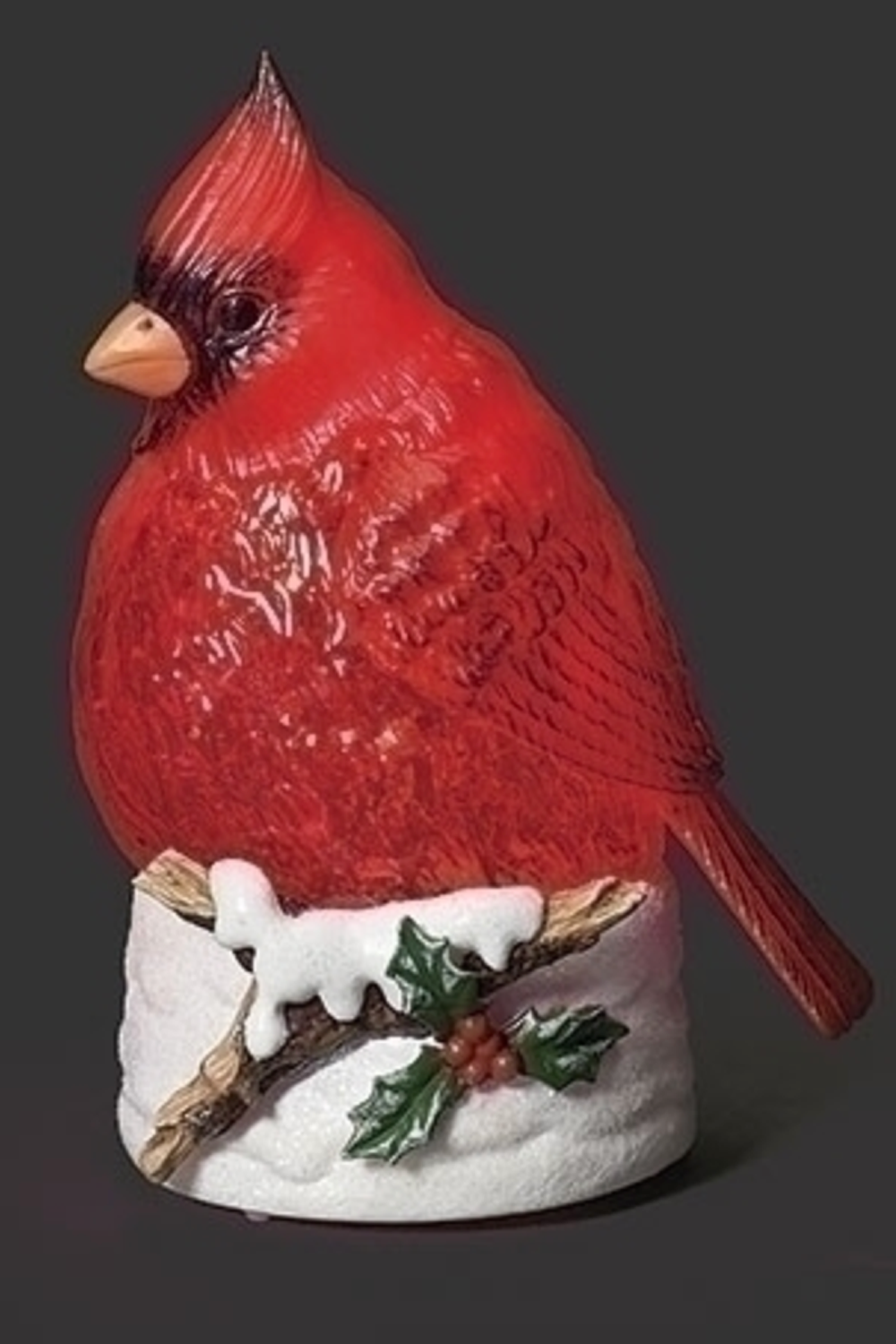 Lighted Mini Cardinal on Birch