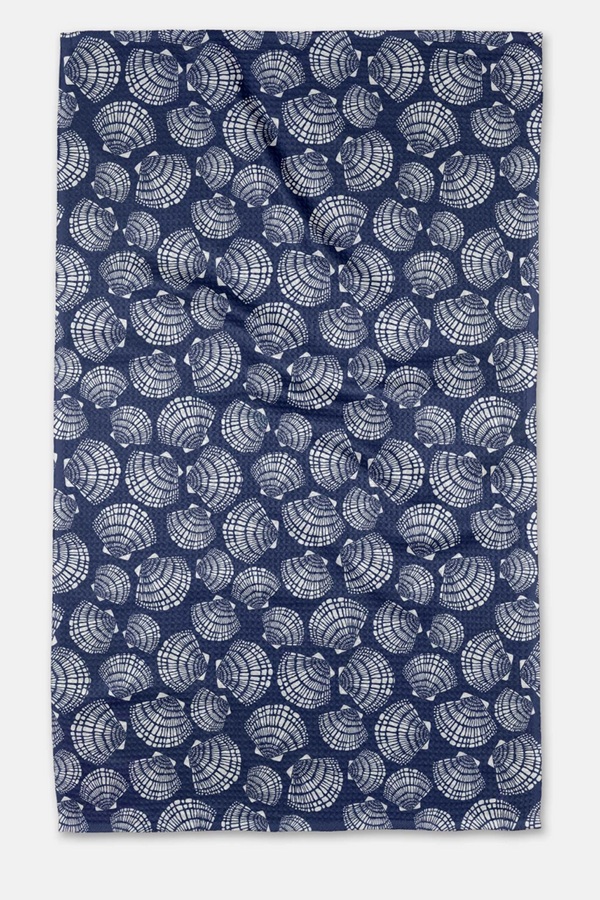 Geometry Kitchen Tea Towel - Nautical Seashells