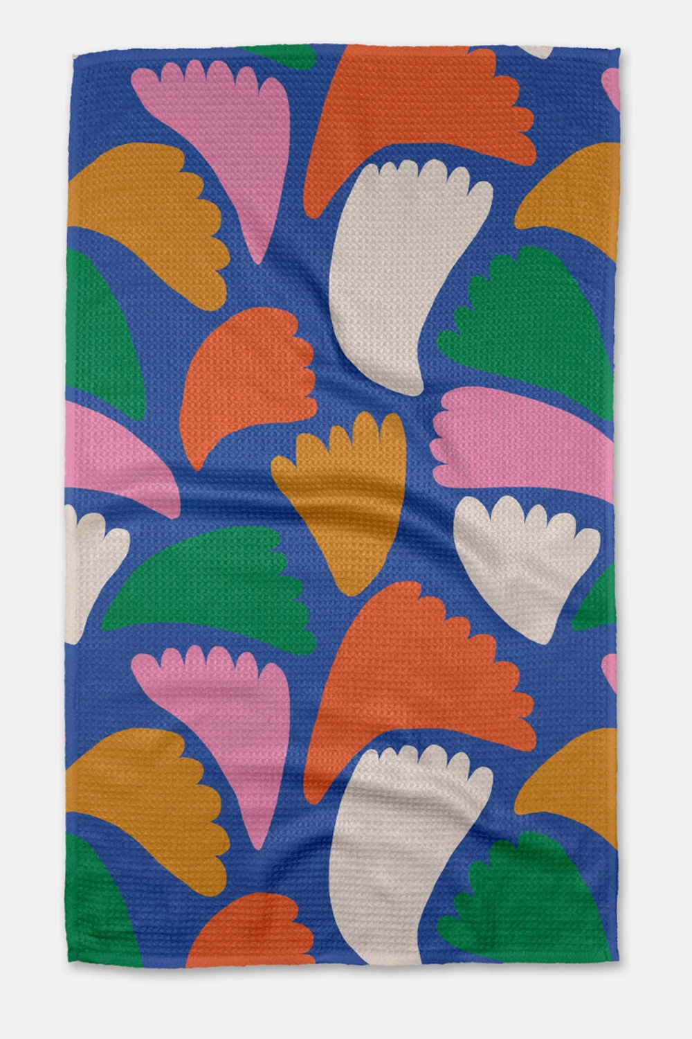 Geometry Kitchen Tea Towel - Peacock Flowers