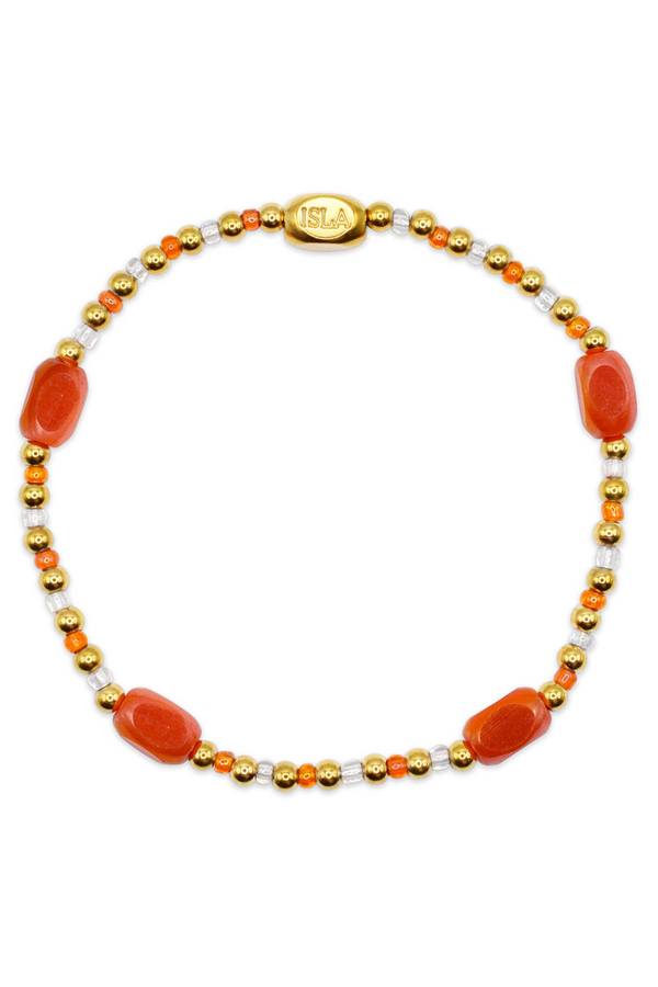ISLA All Around Bracelet Gold - Multi Fire Coral