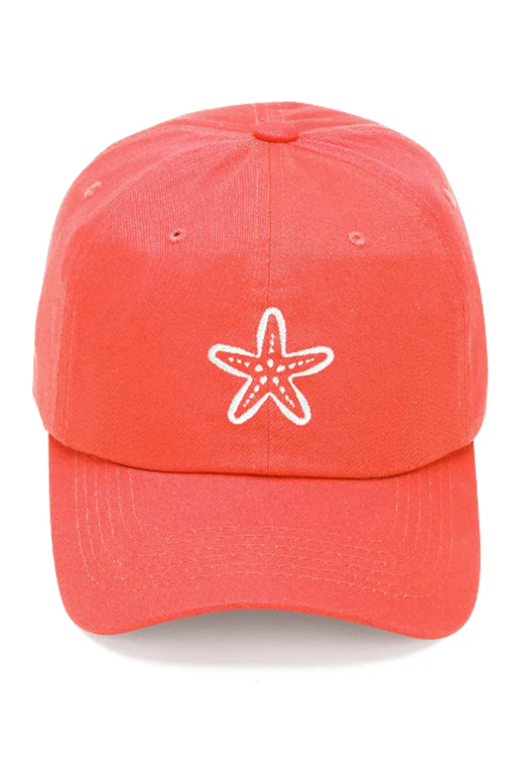 Baseball Cap - Embroidered Starfish Coral