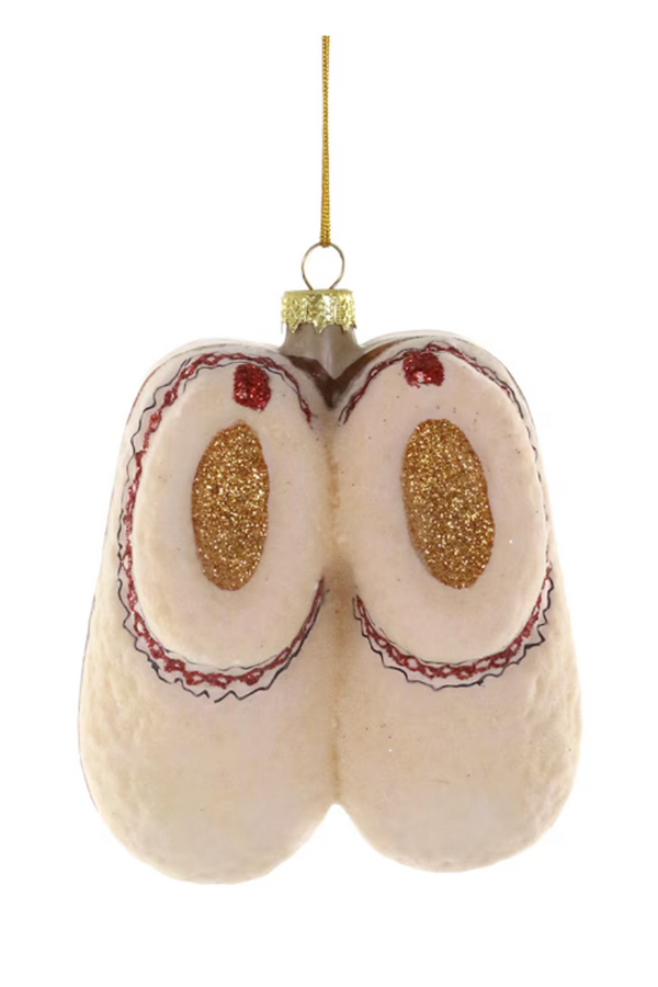 Glass Ornament - Cozy Fleece Slippers