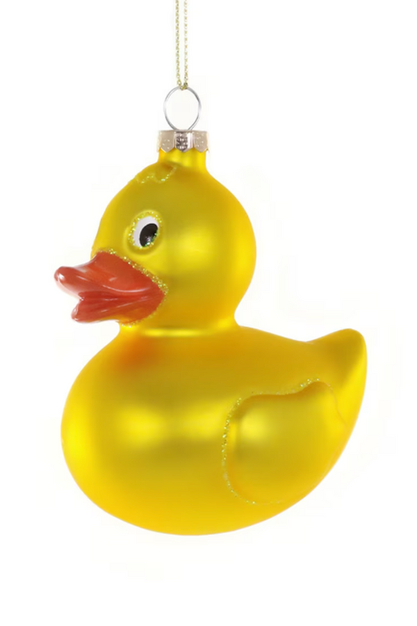 Glass Ornament - Classic Rubber Duck