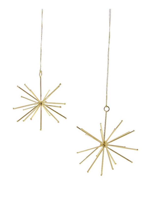 Funky Ornament - Thin Starburst Small Gold