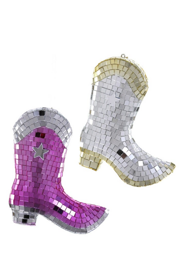 Glass Ornament - Disco Cowboy Boots