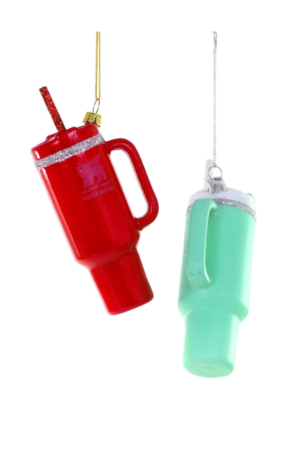 Glass Ornament - Holiday Beverage Stanley Tumbler