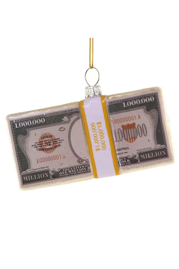 Glass Ornament - Bundle of Cash