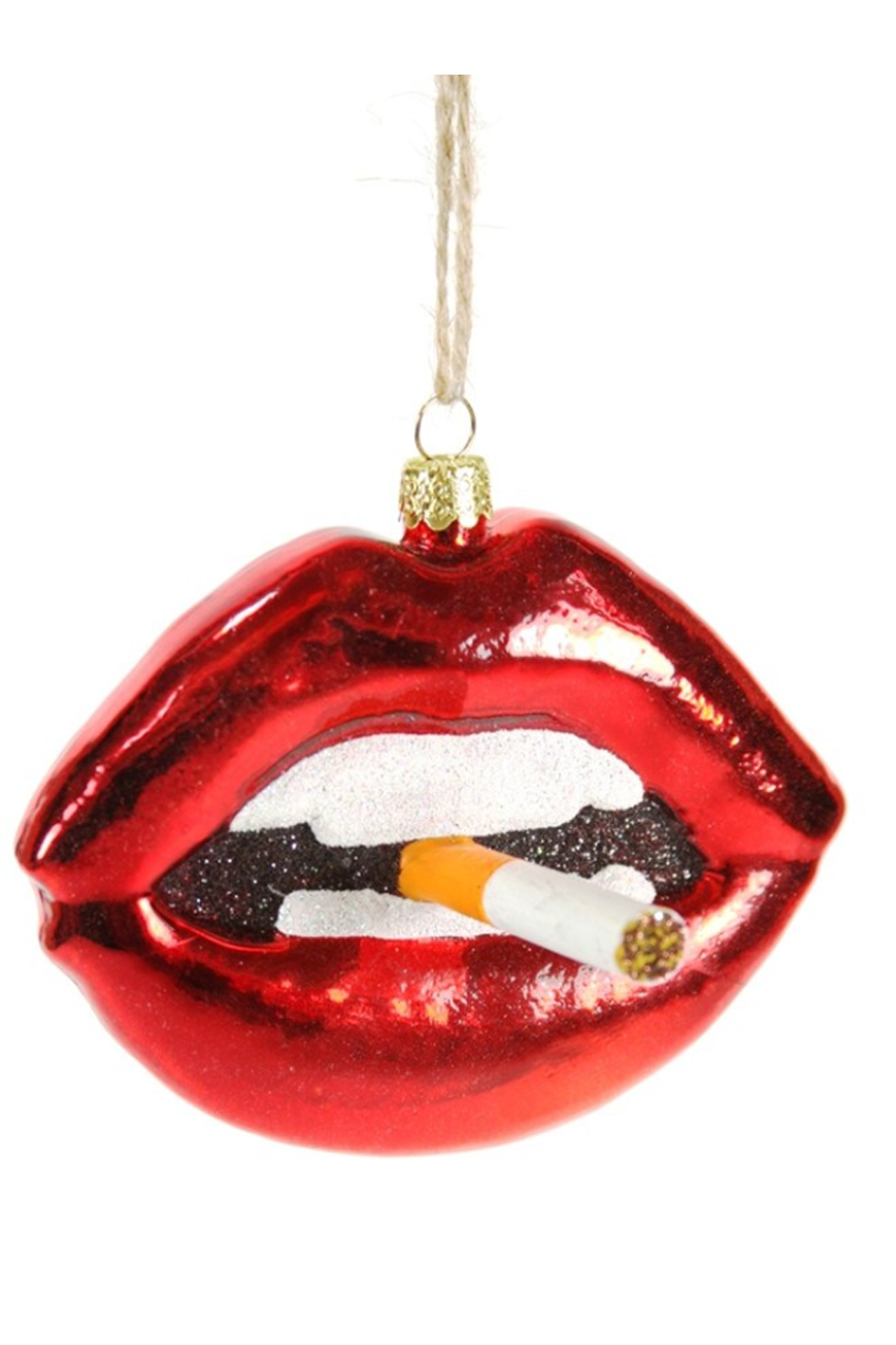 Glass Ornament - Lip with Cig