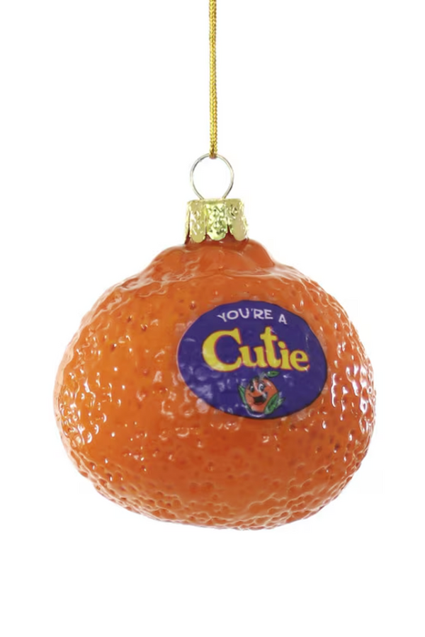 Glass Ornament - You're a Cutie Clementine