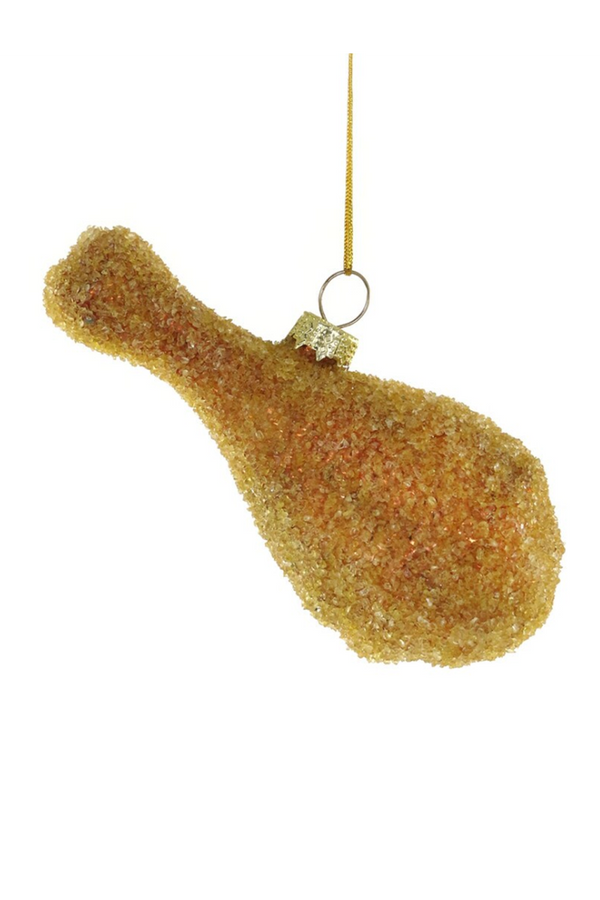 Glass Ornament - Fried Chicken Drumstick
