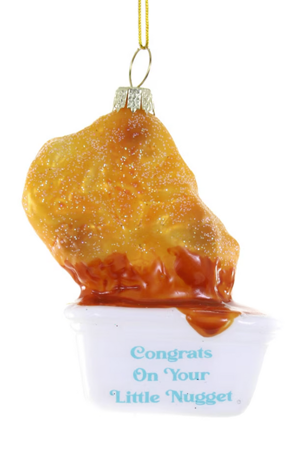 Glass Ornament - Congrats on Chicken Nugget