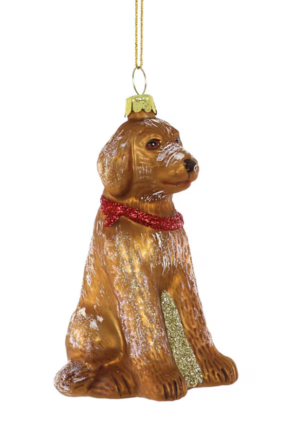 Glass Ornament - Cutie Labradoodle