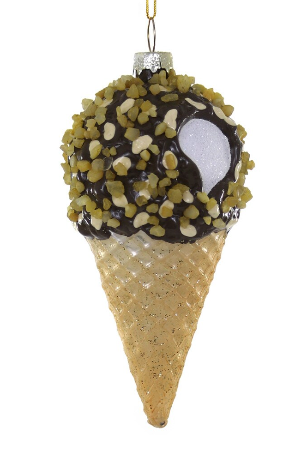 Glass Ornament - Drumstick Ice Cream