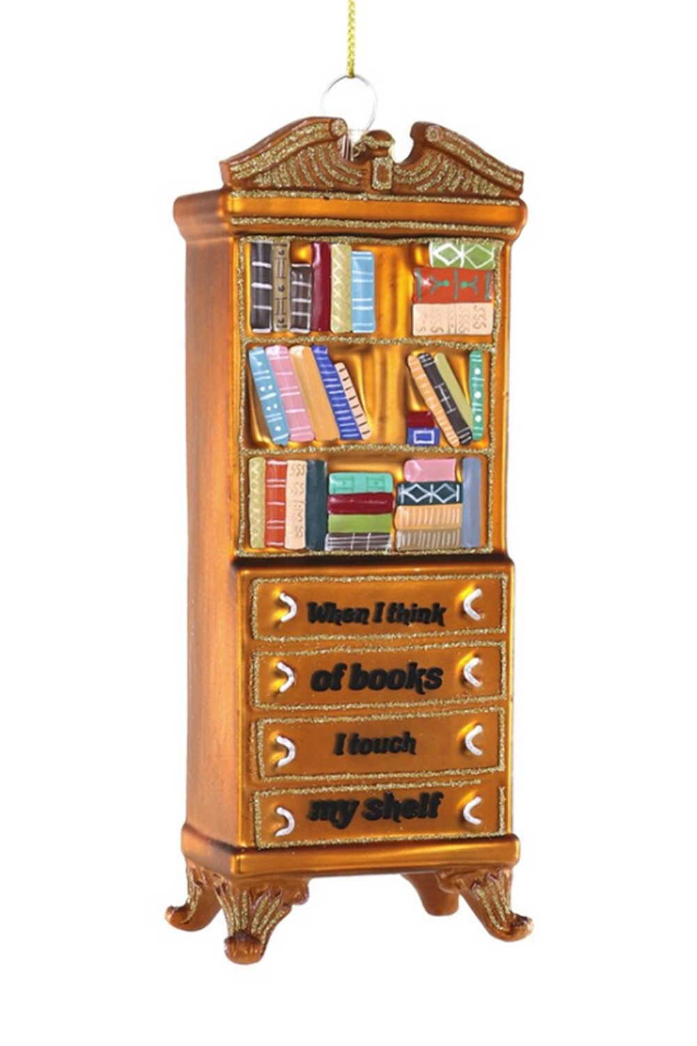 Glass Ornament - When I Think of Books