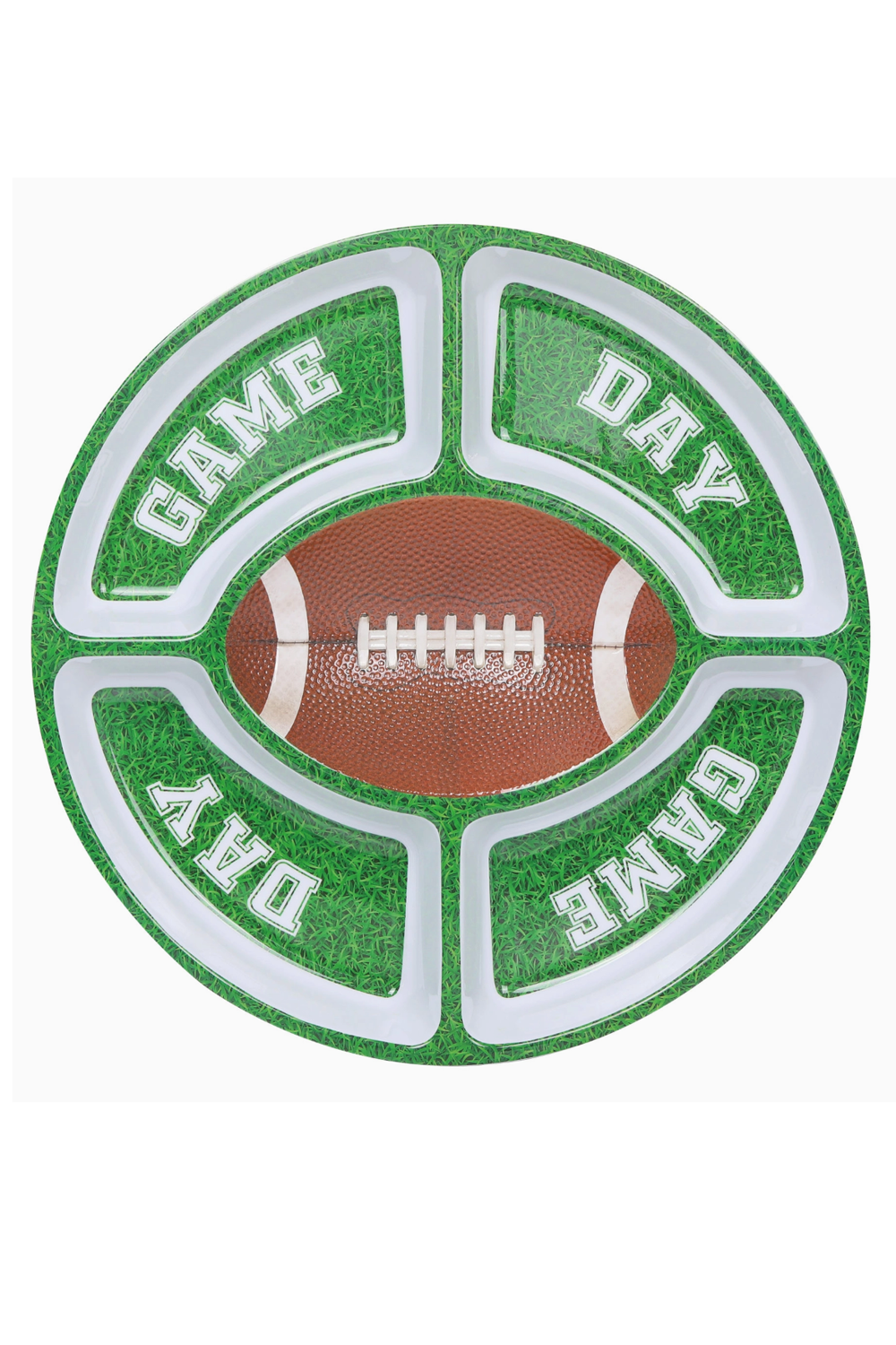 Football Melamine 5 Section Snack Platter
