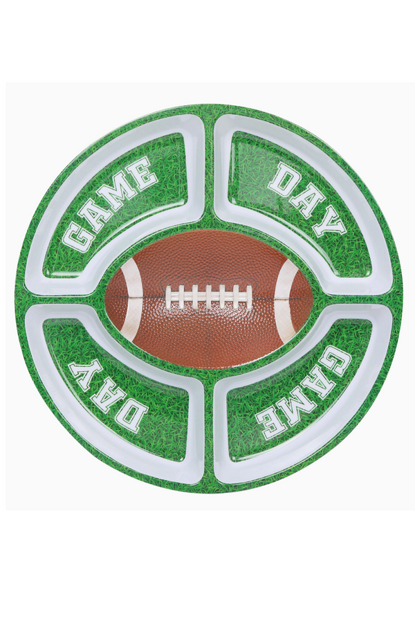 Football Melamine 5 Section Snack Platter