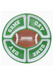 Football Melamine 5 Section Snack Platter