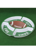 Football Melamine 5 Section Snack Platter