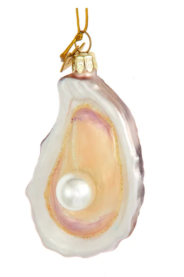 Glass Ornament - Noble Oyster Shell and Pearl