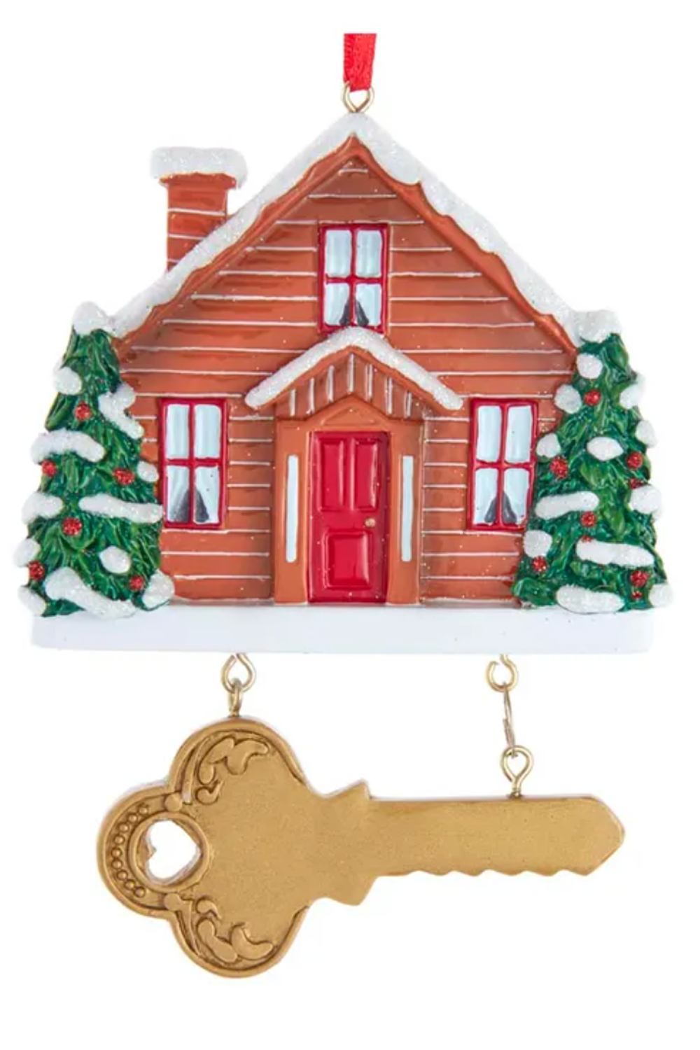 Resin Ornament - Home with Hanging Key
