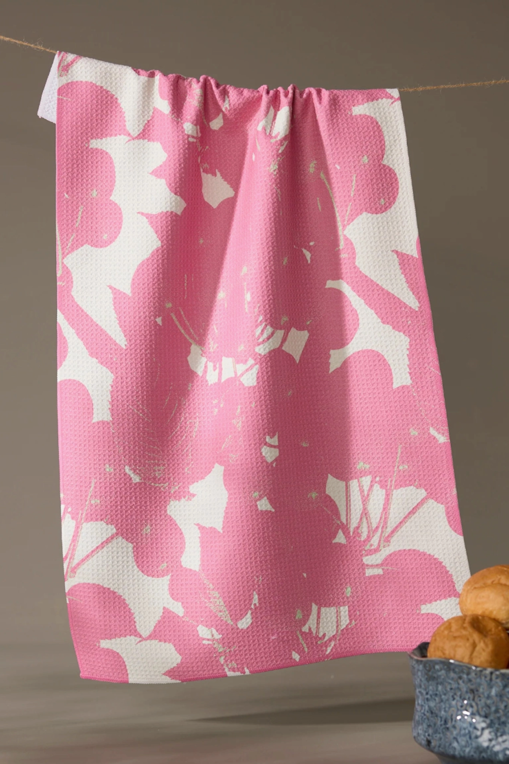 Geometry Kitchen Tea Towel - Bramble Pink