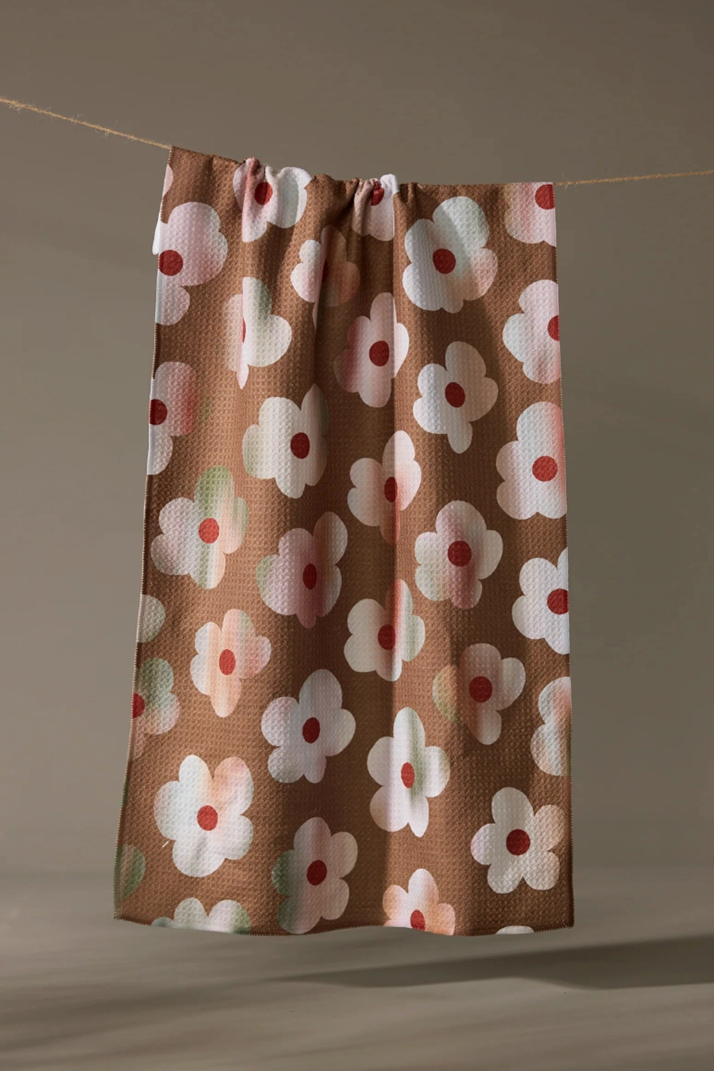 Geometry Kitchen Tea Towel - Brushed Bouquet Brown