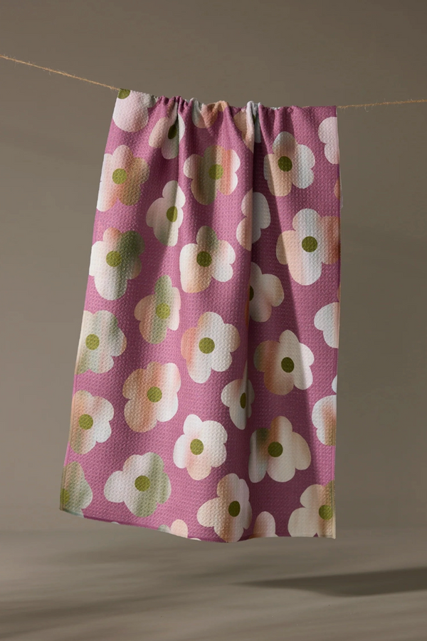 Geometry Kitchen Tea Towel - Brushed Bouquet