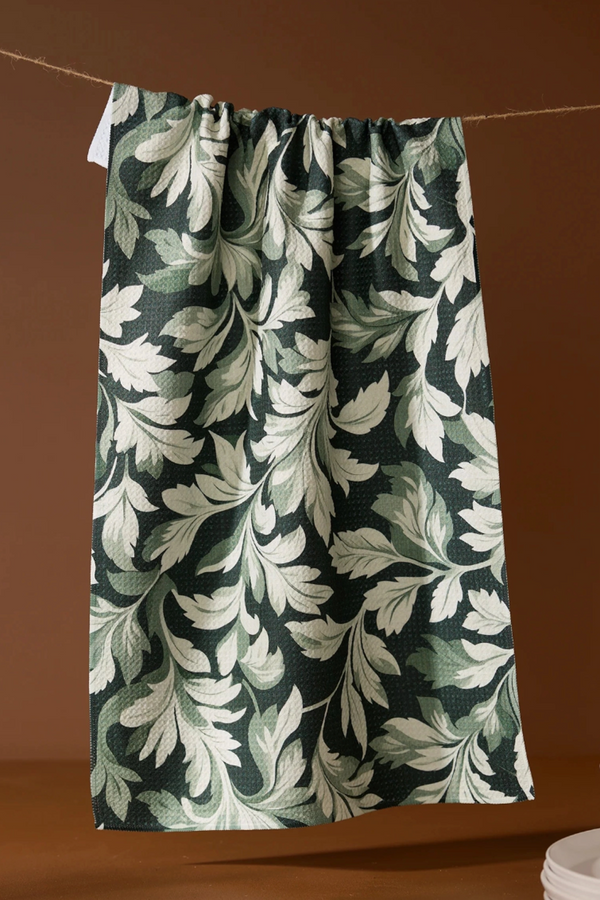 Geometry Kitchen Tea Towel - Classic Foliage
