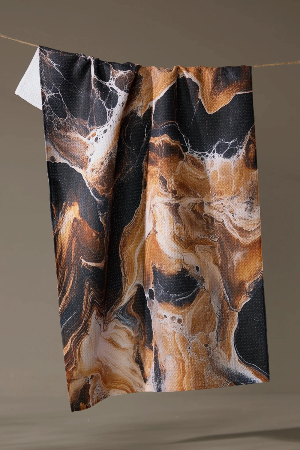 Geometry Kitchen Tea Towel - Emperador