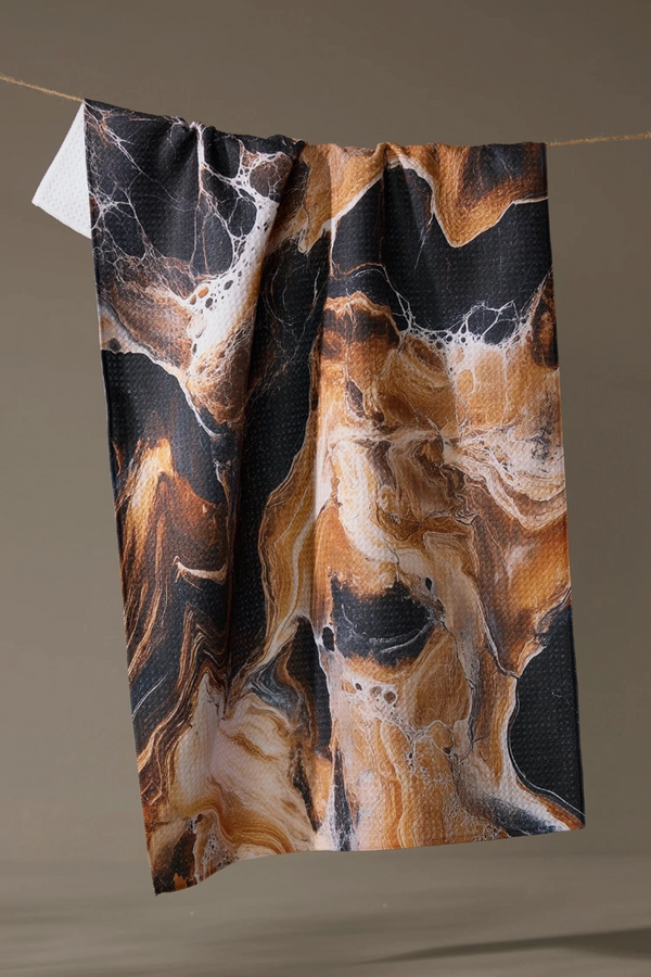 Geometry Kitchen Tea Towel - Emperador