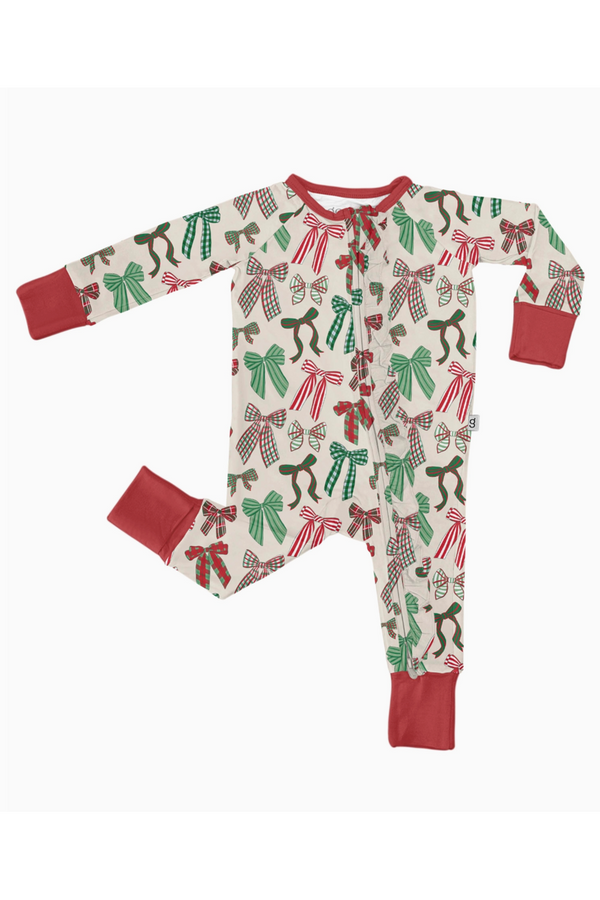 Goosie Zip PJ - Holiday Bows