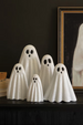 Set of 5 Metal Halloween Ghost Figures