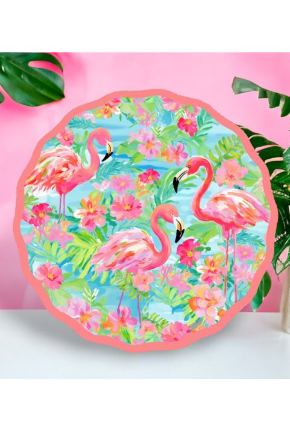 Melamine Flamingo Plate