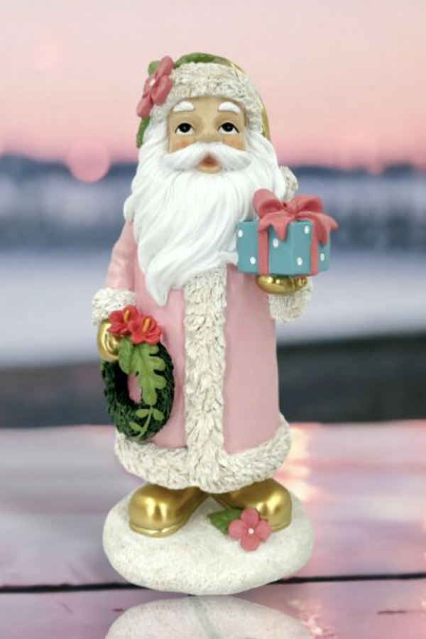 Palms Pink Santa Figure