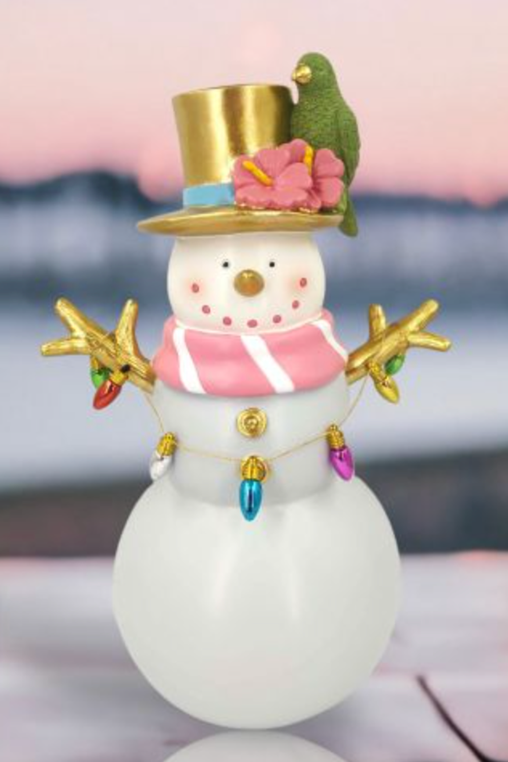 Palms Snowman with Top Hat Figure