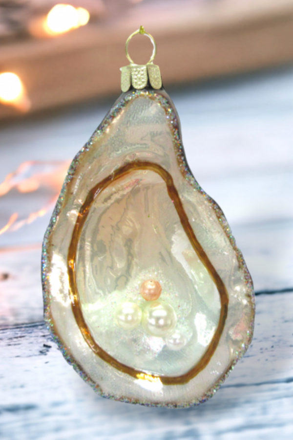 Glass Ornament - Beautiful Oyster Shell