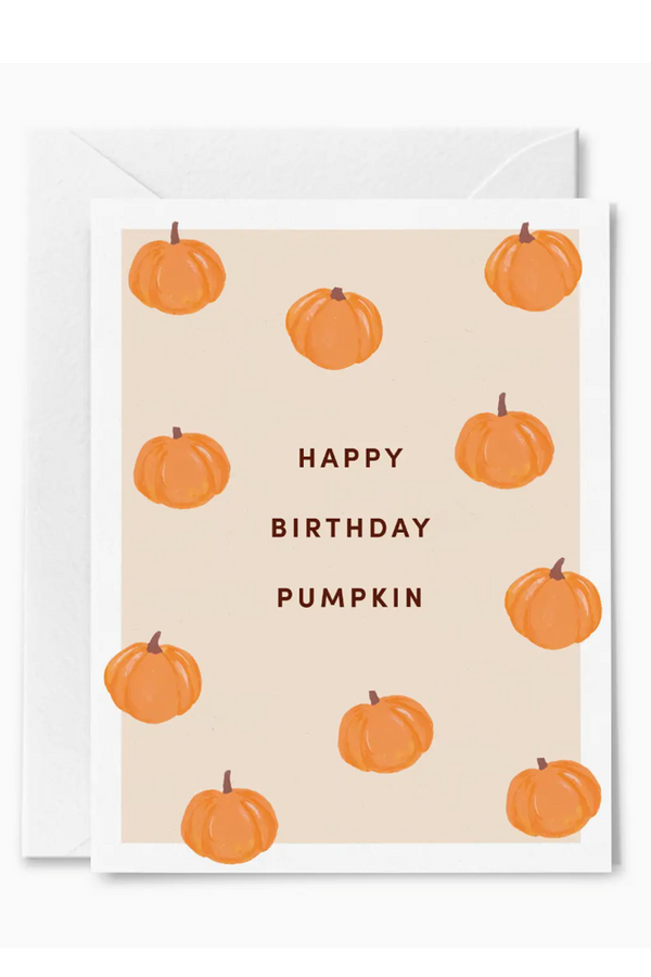 JPM Birthday Greeting Card - Pumpkin