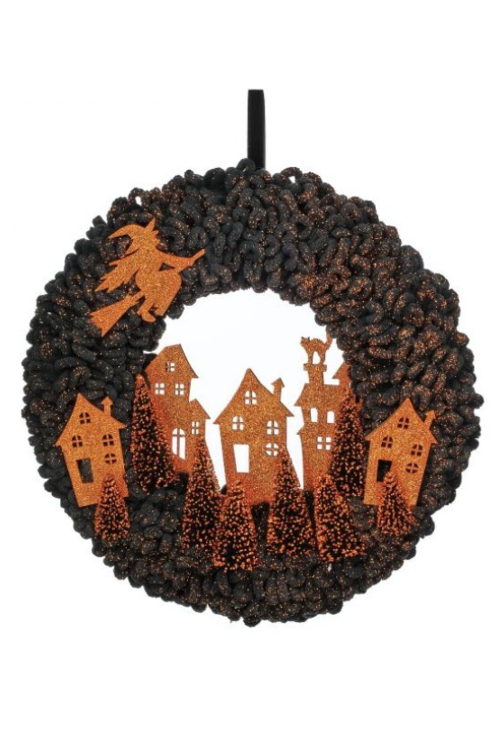 Spooky Town Halloween Wreath