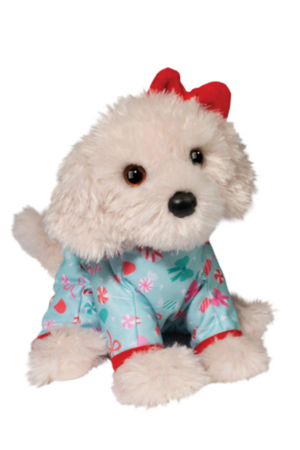 DG Toy - White Lab in Christmas PJs
