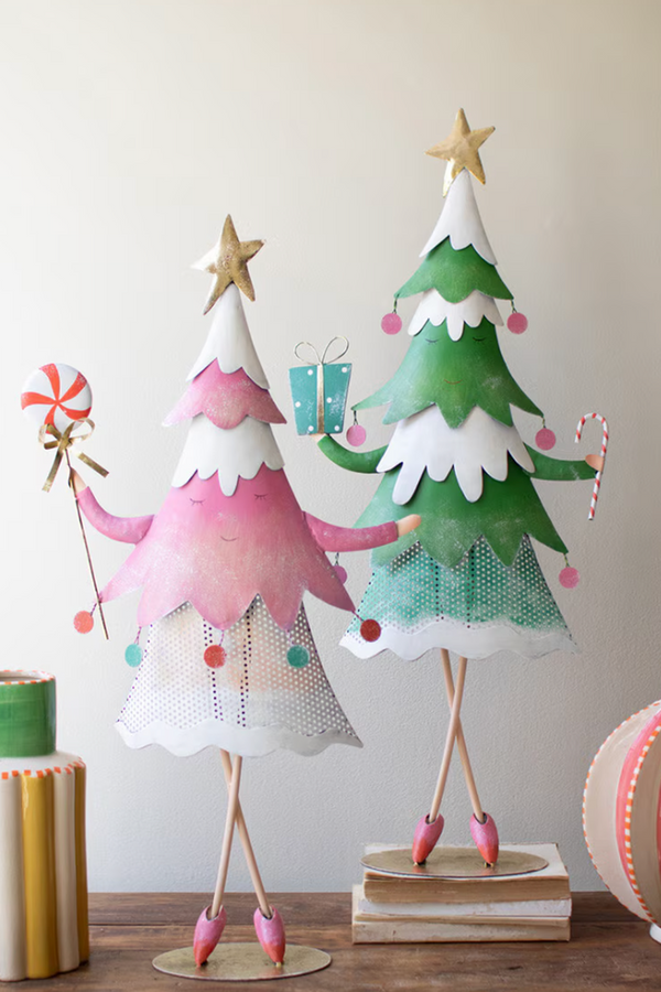 Metal Dancing Christmas Tree Figure