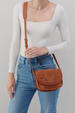 Kiva Small Crossbody Purse - Suede Hide Oak Barrel