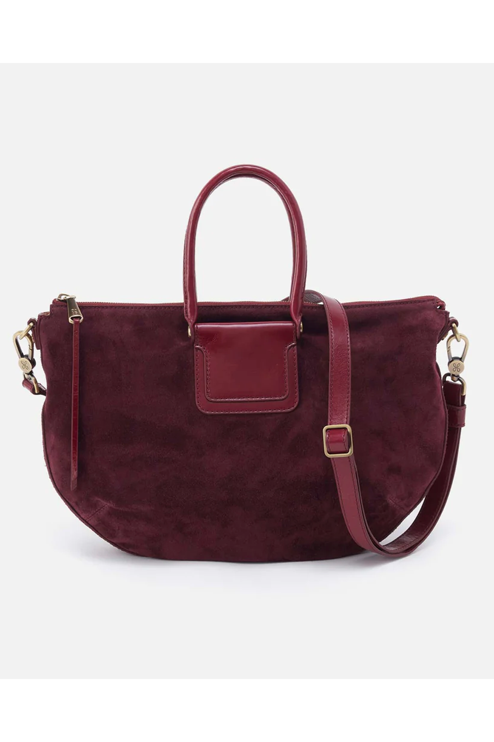 Sheila Large Crossbody - Suede Prairie Garnet